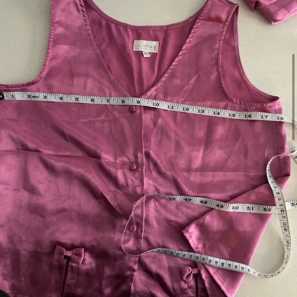 Vintage y2k Pink silky bow night set - Picture 4 of 8